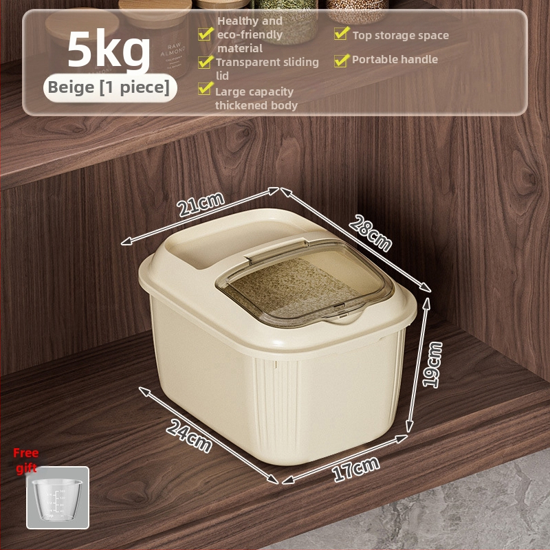 Riisihoidik klapiga, niiskuskindel ja putukakindel, PP-materjalist, maht üle 10 l, logotüübi kohandamine