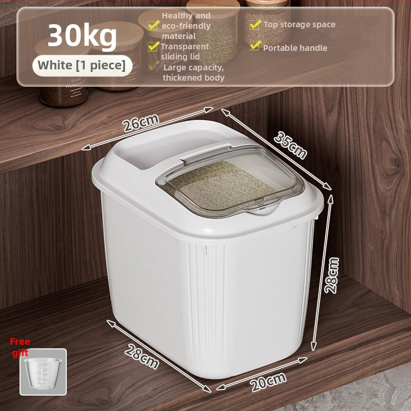 Riisihoidik klapiga, niiskuskindel ja putukakindel, PP-materjalist, maht üle 10 l, logotüübi kohandamine