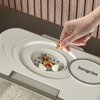 Кутия за ориз за съхранение, запечатана, влагозащитена и против насекоми, PP пластмаса, хранително качество