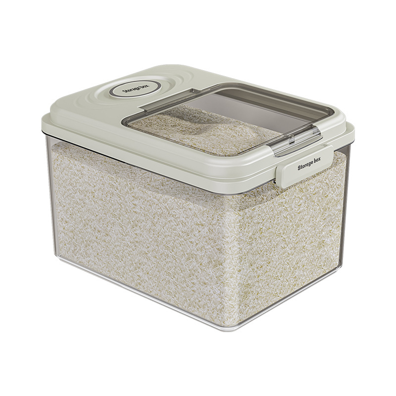 Кутия за ориз за съхранение, запечатана, влагозащитена и против насекоми, PP пластмаса, хранително качество