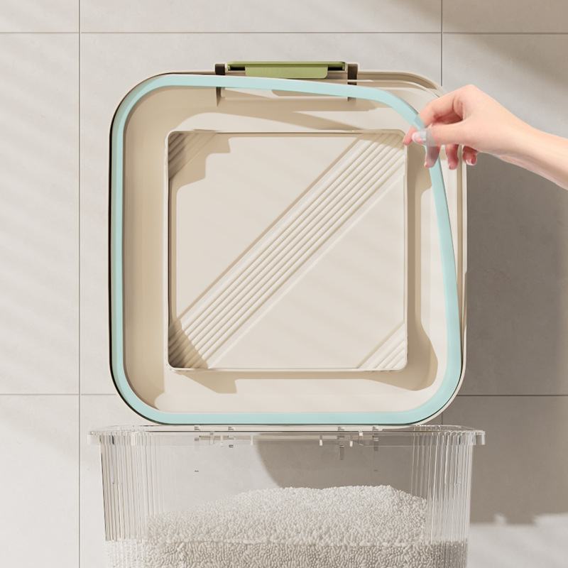 Кутия за съхранение на ориз с уплътнение, устойчива на влага и защита срещу насекоми; пластмаса (PP); капацитет 10 л и повече; възможност за печат на лого.