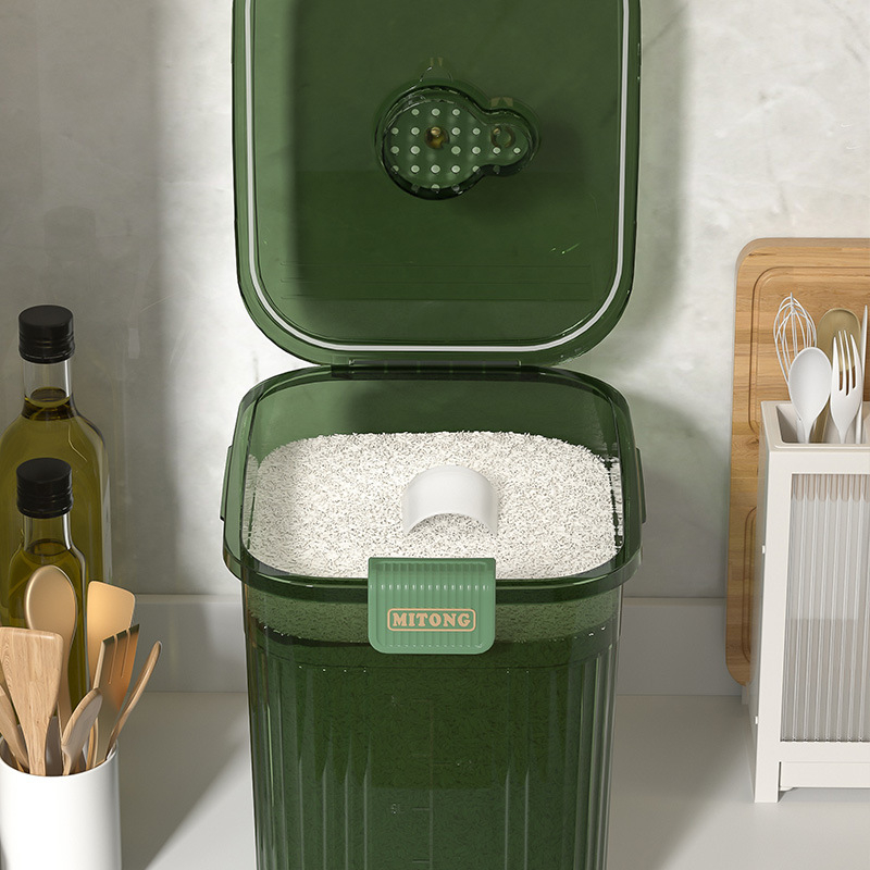 Прозрачен PET контейнер за ориз със двойно уплътване и влагозащита