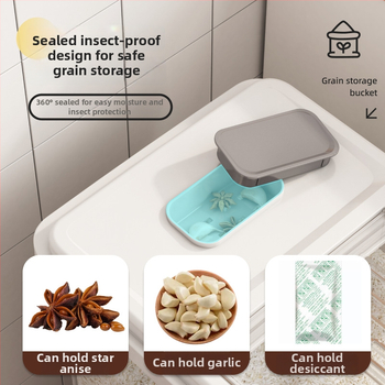 Riisihoidik kaanega; toidukvaliteediga PP-plastikust; suletud, niiskuskindel ja putukaitse; Mu Ming