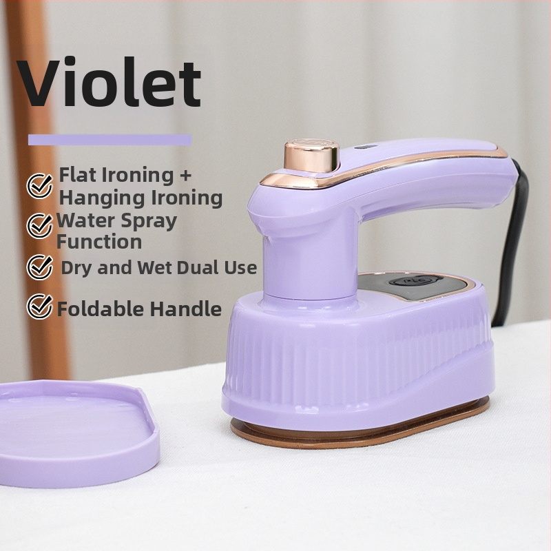 Dviejų viename drabužių garinimo įrenginys – drėgnam ir sausam gludinimui, sulankstomas nešiojamas rankinis dizainas, 40W, 110–240V, talpa <0,8 L, temperatūros reguliavimas antrą lygį