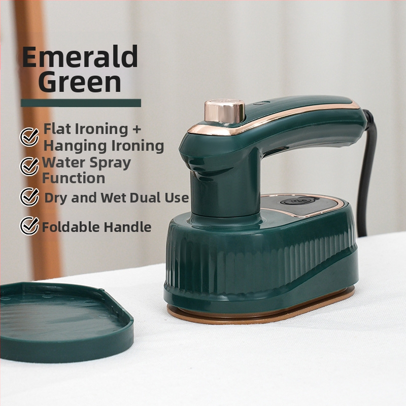 Dviejų viename drabužių garinimo įrenginys – drėgnam ir sausam gludinimui, sulankstomas nešiojamas rankinis dizainas, 40W, 110–240V, talpa <0,8 L, temperatūros reguliavimas antrą lygį