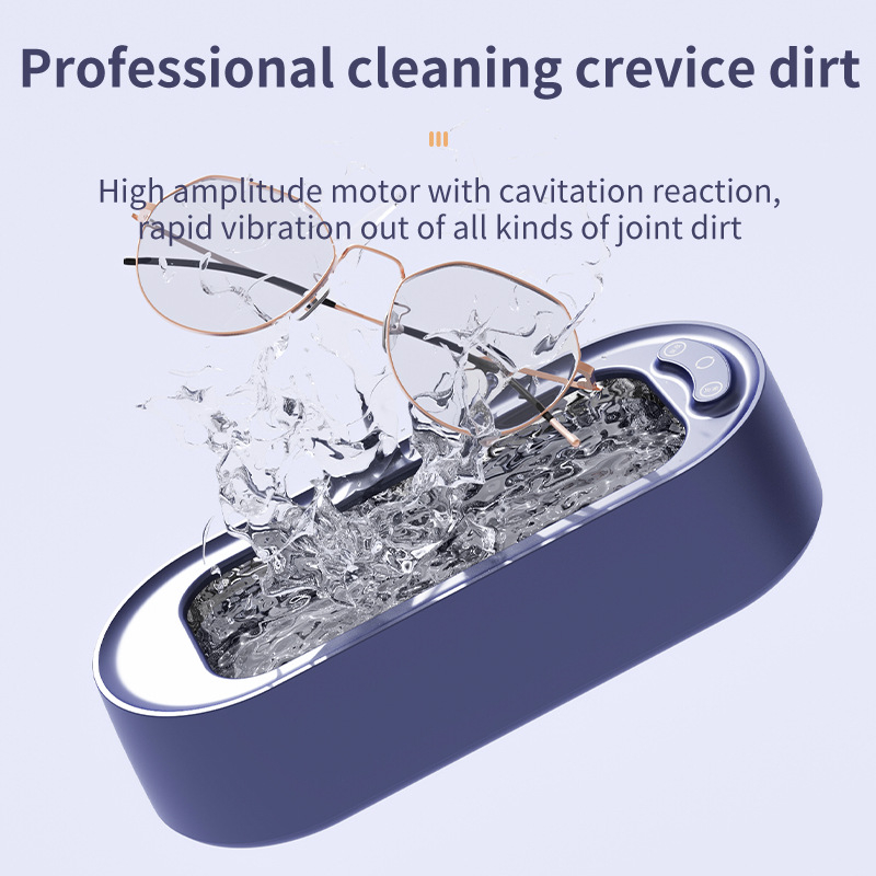 Ултразвуков почиствач за очила, козметични четки и бижута — преносима компактна кутия за почистване, USB захранване, 12V 15W, дъно от 304 неръждаема стомана, капацитет 301-500 ml