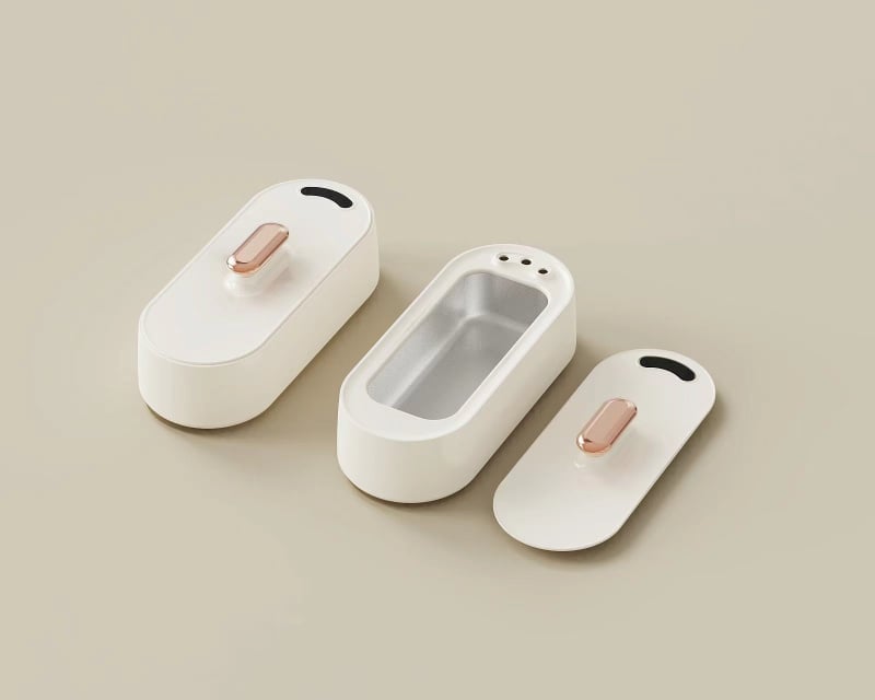 Ултразвукова машина за почистване за очила, бижута и брекети — USB захранване, 12V, 15W, капацитет 301–500 ml, долна платка от 304 неръждаема стомана