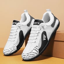 Férfi Slip-On Cipő, Légáteresztő Hálós Felsővel (Bőr + Háló), Alacsony Profil, Kerek Orr, PVC Talp