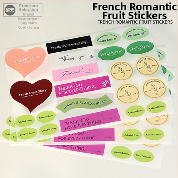 Vaisių etiketės identifikavimui – dengtas popieriaus lipdukas, PVC lipalas, lengvas viršelio filmas, be pritaikymo, licencijuojamos privatūs prekės ženklai