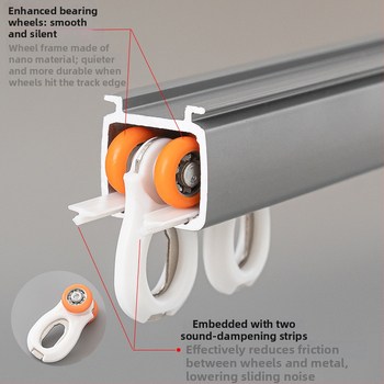Aliuminio lydinio užuolaidų bėgis – pritaikomas, paruoštas privatinei ženklei, lengvas prabangos stilius