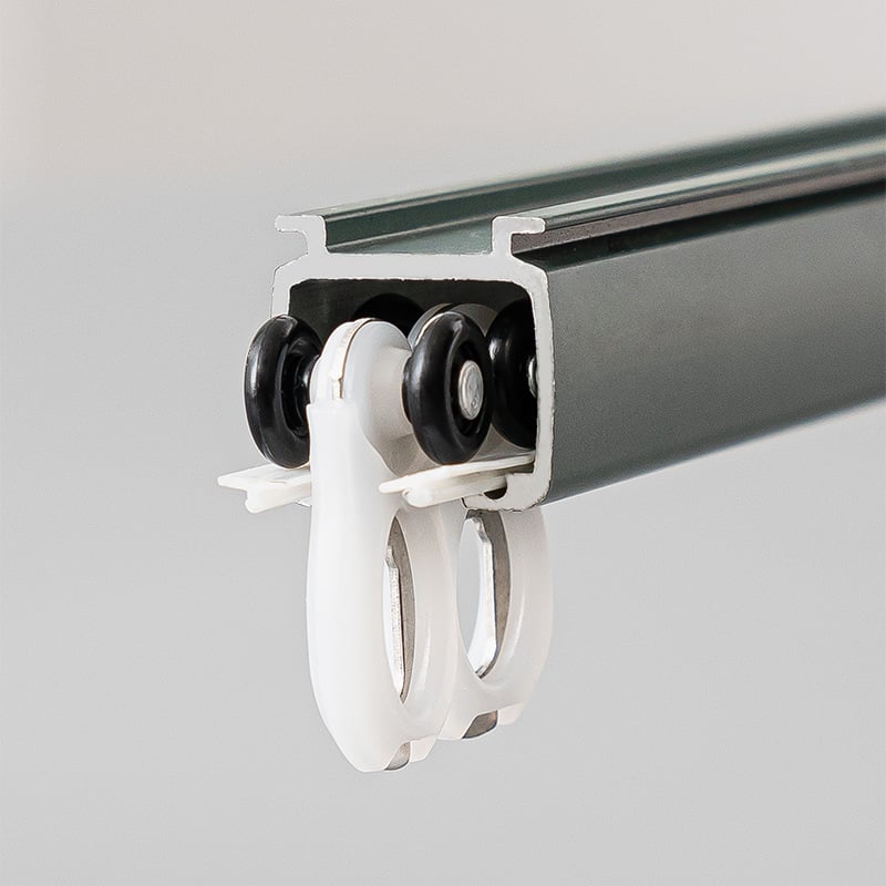 Aliuminio lydinio užuolaidų bėgis – pritaikomas, paruoštas privatinei ženklei, lengvas prabangos stilius