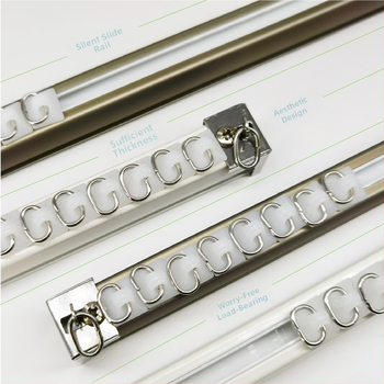 Qingling užuolaidų takelis iš aliuminio lydinio – tylus veikimas, modelis Q100, pritaikomas, šiuolaikinis minimalistinis stilius