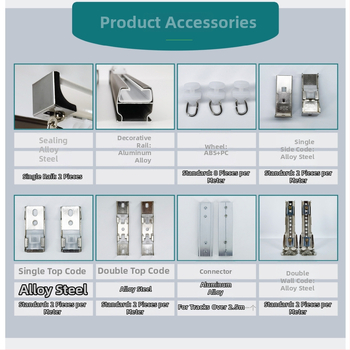 Qingling užuolaidų takelis iš aliuminio lydinio – tylus veikimas, modelis Q100, pritaikomas, šiuolaikinis minimalistinis stilius