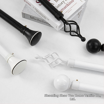 Užuolaidų strypų komplektas su Romos strypu, viengubo ir dvejopo strypo, aliuminio laikikliai, šiuolaikinis minimalistinis stilius, pritaikomas