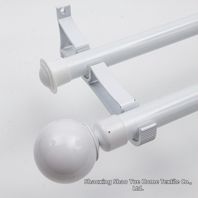 Užuolaidų strypų komplektas su Romos strypu, viengubo ir dvejopo strypo, aliuminio laikikliai, šiuolaikinis minimalistinis stilius, pritaikomas