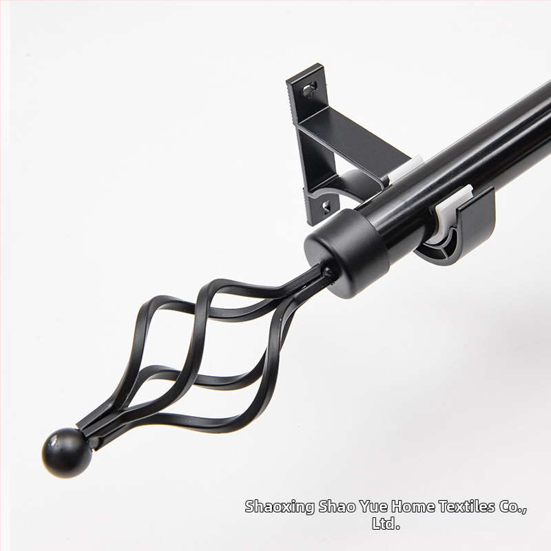 Užuolaidų strypų komplektas su Romos strypu, viengubo ir dvejopo strypo, aliuminio laikikliai, šiuolaikinis minimalistinis stilius, pritaikomas