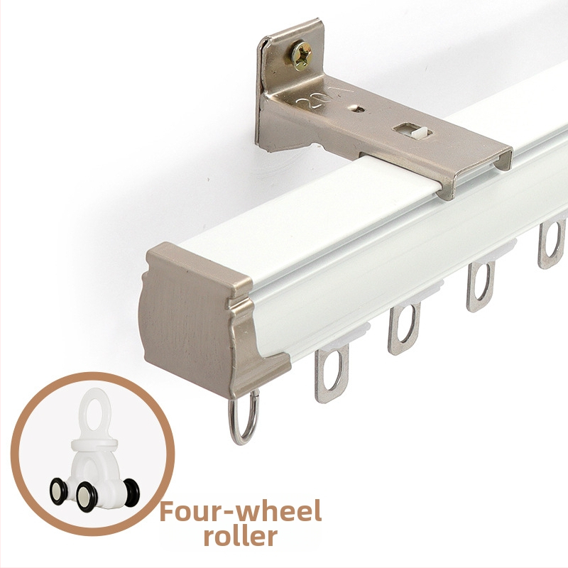 Užuolaidų bėgiklis – aliuminio lydinys, tiesus bėgis, guolis ritė, modelis 704, tinkamas kabinėjimo užuolaidoms