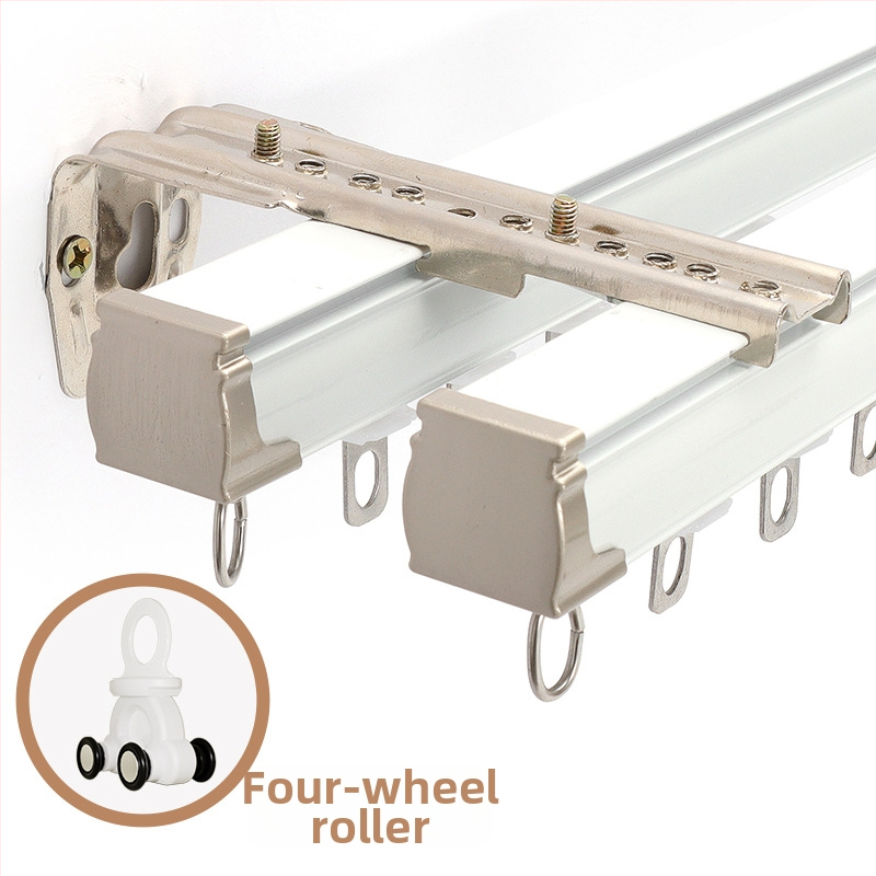 Užuolaidų bėgiklis – aliuminio lydinys, tiesus bėgis, guolis ritė, modelis 704, tinkamas kabinėjimo užuolaidoms