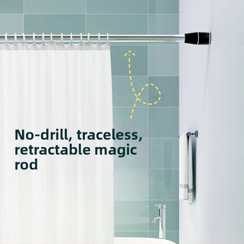 Epai nerūdijančio plieno teleskopinė lazda skalbiniams džiovinti balkone — modernus minimalizmas, pristatytas 2020 m.