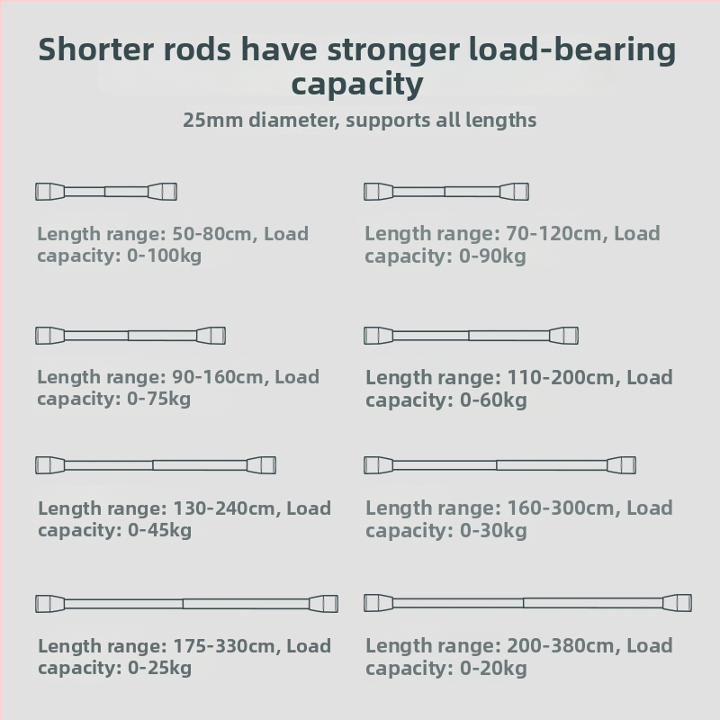 Epai nerūsējošā tērauda teleskopiska drēbju stienis — balkona žāvešanai, mūsdienīgs minimalisms, 2020. gadā izlaists
