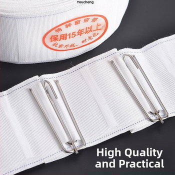 Užuolaidų audinio juostelės su kabliukais, skalbiamos mašinoje, storesnės juostelės, užuolaidų priedai