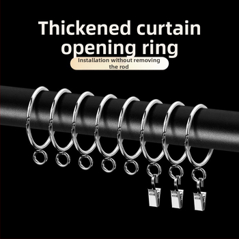 Metalo užuolaidų žiedas – apvalus kilpos žiedas rominei strypo laikikliui, šiuolaikiškas minimalistinis stilius, pritaikomas.