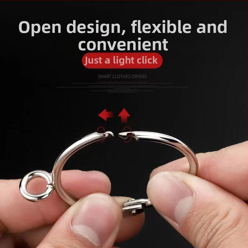 Metāla aizkaru gredzens – apaļa cilpa piemērots romiešu stienim, mūsdienīgs minimalistisks stils, pielāgojams.