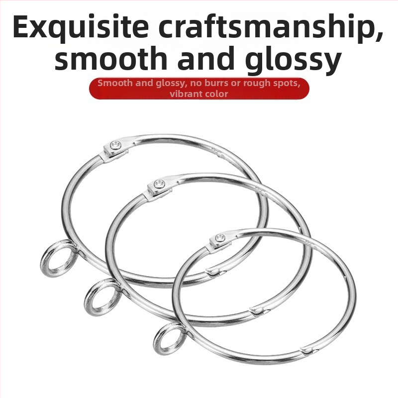 Metāla aizkaru gredzens – apaļa cilpa piemērots romiešu stienim, mūsdienīgs minimalistisks stils, pielāgojams.