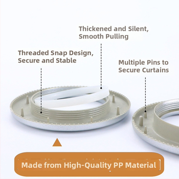 20 magnetinių užuolaidų žiedų Romos lazdelei – apvalūs žiedai, šiuolaikiškas minimalistinis stilius, Neck Strength prekinis ženklas