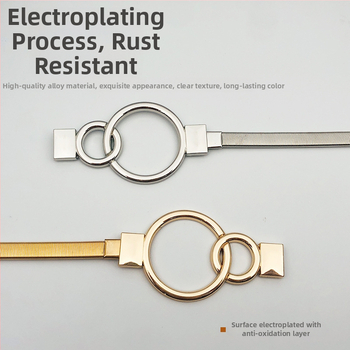 Metāla aizkaru josta ar atsperes aizdari - Skandināvu stila, vienkāršs dizains, pielāgojama