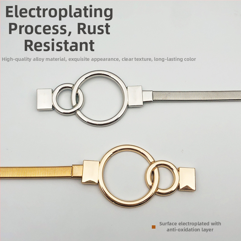 Metāla aizkaru josta ar atsperes aizdari - Skandināvu stila, vienkāršs dizains, pielāgojama