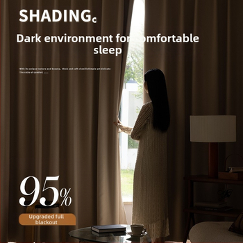 Chenille užuolaidos su visišku užtamsinimu – modernus minimalistinis stilius, 100% poliesteris, užtamsinimas 70–90%, pritaikomos visam namui