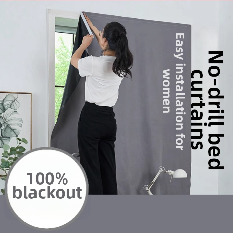 Elutoa taustakardin – katmeltatud kangas, Velcro taust, täielik pimendamine (>90%), kaasaegne minimalistlik stiil, ühendatud konstruktsioon; sobib elutuppa, magamistuppa, tööruumi