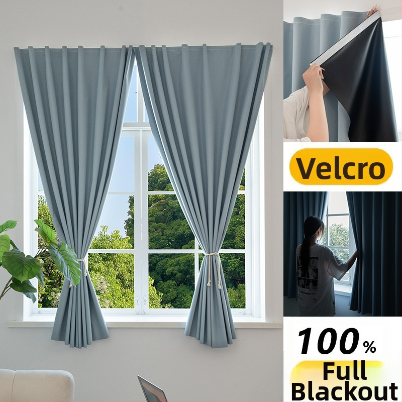 Fono užuolaida gyvenamajam kambariui – padengtas audinys, Velcro fonas, visiškas užtamsinimas (>90%), šiuolaikiškas minimalistinis stilius, surinkta gamyba; tinka svetainei, miegamajam, studijai