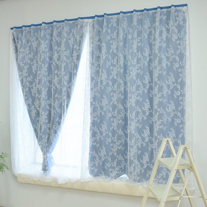 Visiškai užtamsančios užuolaidos svetainei, poliesterio Jacquard audinys, prancūziškas stilius