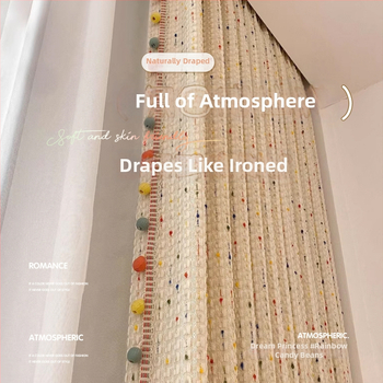 Chenille zavjese s jacquardom i bojom vlakana, zaštita od sunca i izolacija, crtani uzorak, pogodna za dječju sobu i spavaću sobu