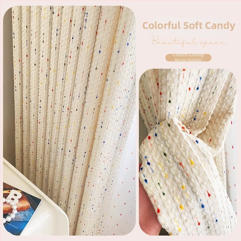 Chenille zavjese s jacquardom i bojom vlakana, zaštita od sunca i izolacija, crtani uzorak, pogodna za dječju sobu i spavaću sobu