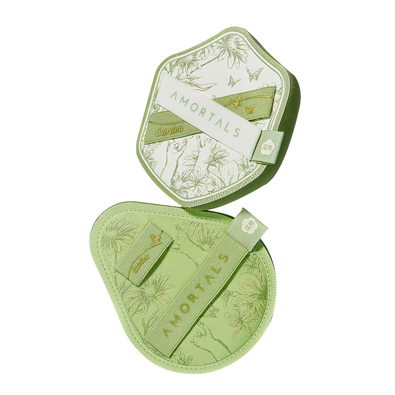 Spužva za puder – serija Artist Garden, materijal Rubycell, oblici: ovalni, polygonarni, maslinastog oblika, kapljastog oblika; marka Amortals/ermutao; 1 kom