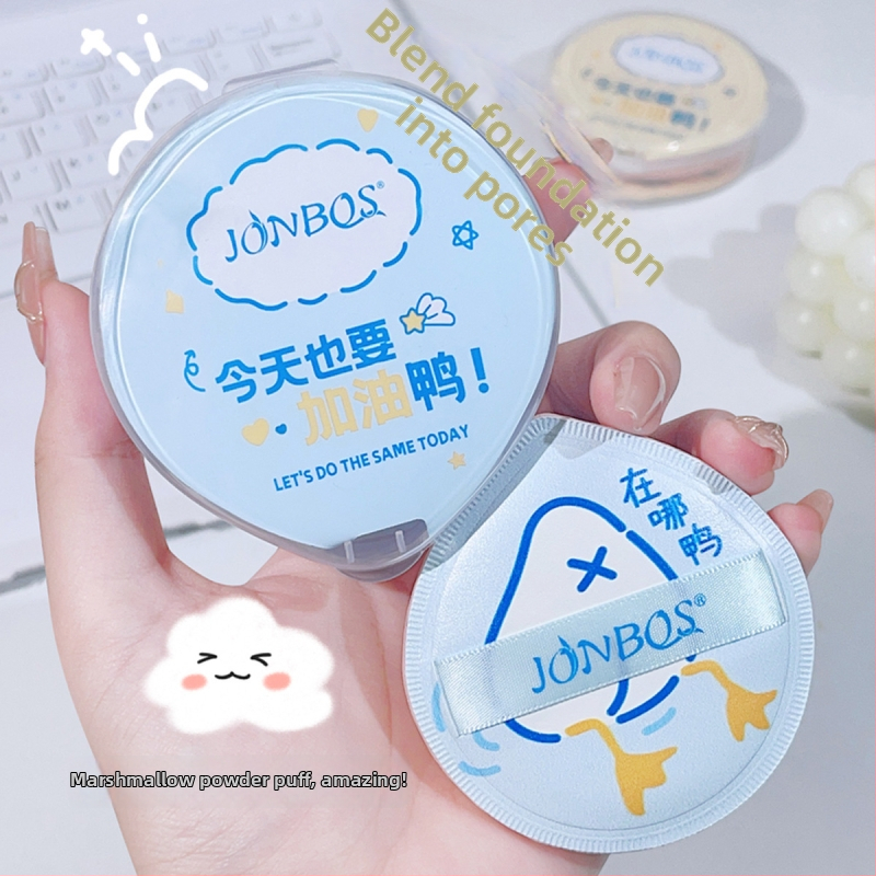 JONBOS Marshmallow puf za puder, hidrofiličan materijal bez lateksa, kapljastog oblika, dvostruka upotreba (suho i mokro) za slobodni puder i fiksiranje šminke