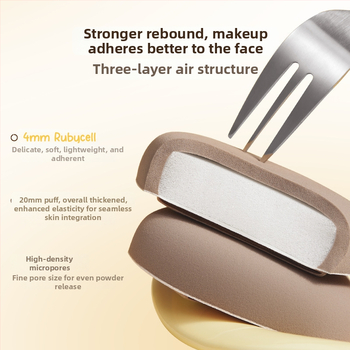 Kolmnurkne puudripadi, naturaalne käsn – puuderile ja vedelale jumestusele, komplekt