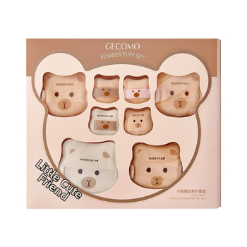 GECOMO pudrupuffide komplekt – hüdrofiilne latexivaba materjal, tilgakujuline kuju, ideaalseks meigiks