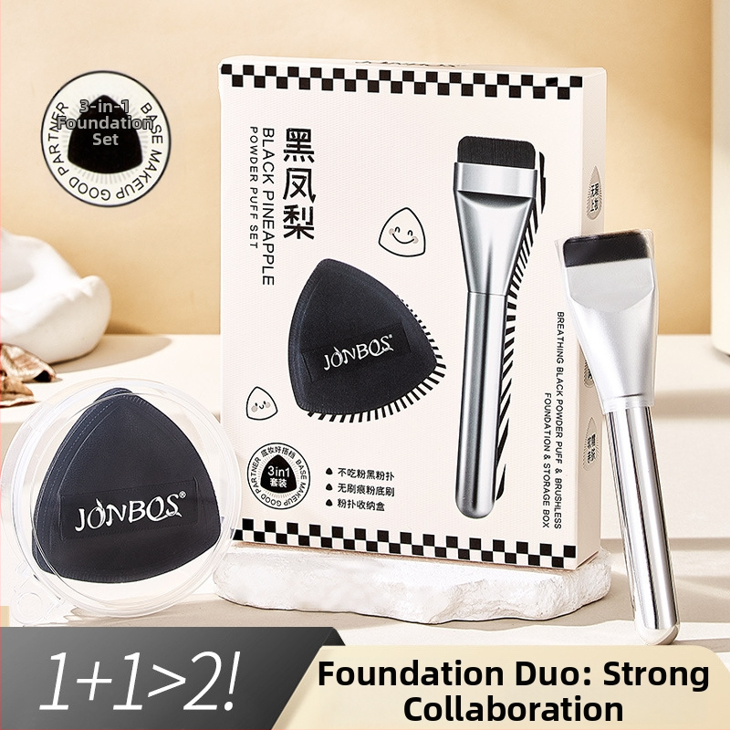 Pūdelės pudrai su oro pagalve - sausa ir šlapi dviguba naudojimas, hidrofilinė be latekso, lašinio formos