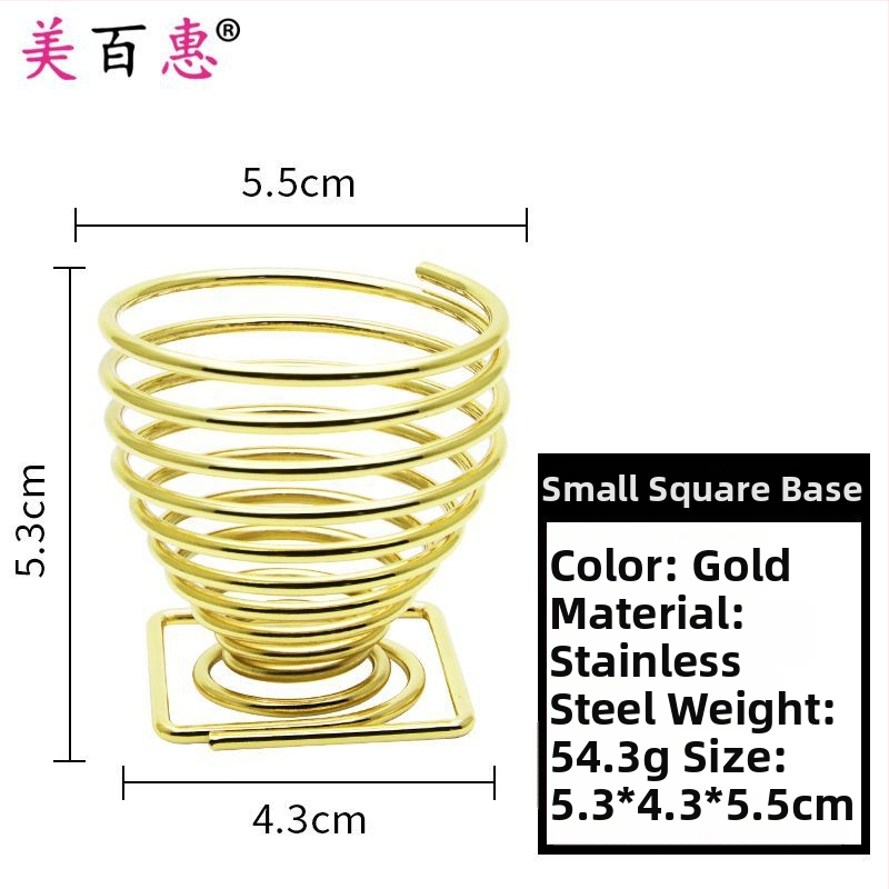 Pudrų pūtimo laikiklis ir makiažo šepetėlių laikiklis – Anglies plienas, 0.062 kg, Maybewei, Metalo vielos konstrukcija