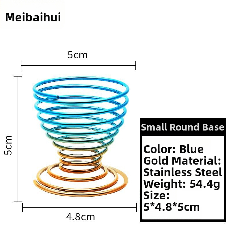 Pudrų pūtimo laikiklis ir makiažo šepetėlių laikiklis – Anglies plienas, 0.062 kg, Maybewei, Metalo vielos konstrukcija