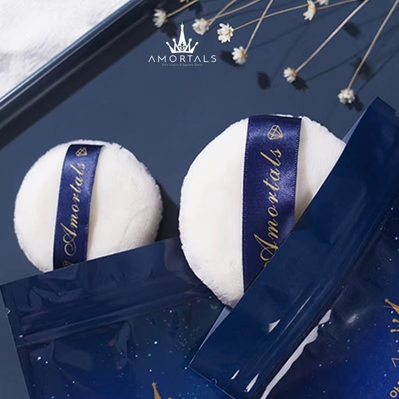 Pudros pūdelė su veliūrine flokavimo paviršiumi, natūralus kempinė, prekės ženklas Wood grape, 500 vnt