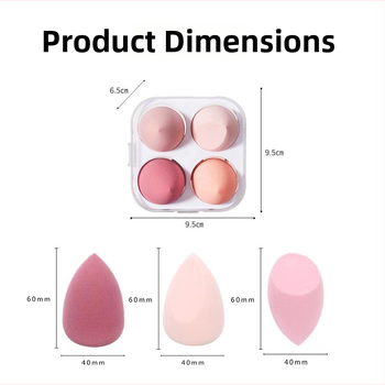 Grožio kempinė Colorful fenling, hidrofiliškas poliuretanas, lašinio formos, 210 vnt./dėžutė