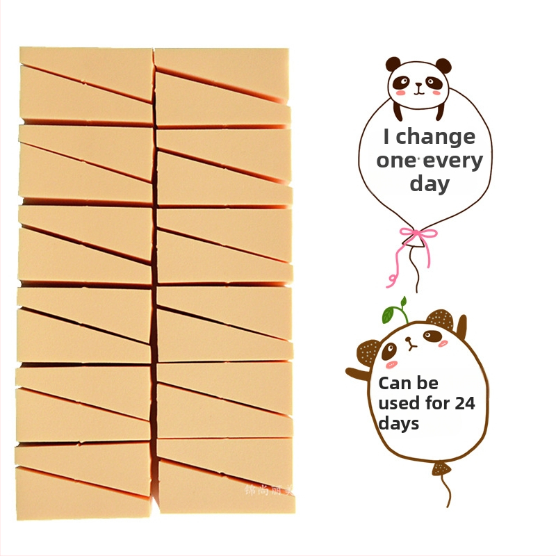 Parry mitrs pūderes sūklis, hidrofilisks bez lateksa, formas: trīsstūris un trapecis, 24 gab. iepakojumā, vienreizējai lietošanai