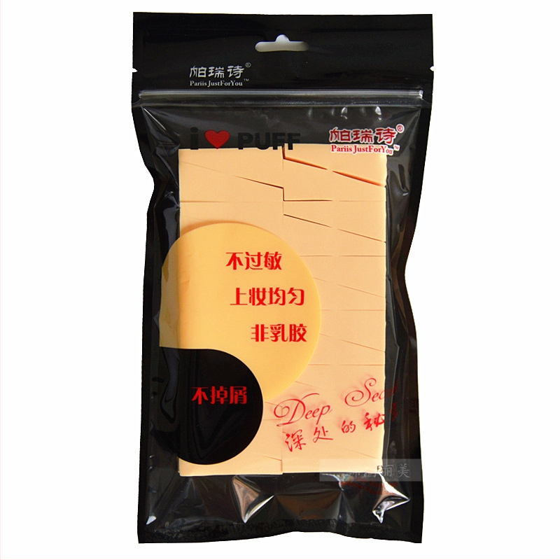 Parry drėgnas pudros kempinėlė, hidrofilinė be latekso, formos: trikampis ir trapezas, 24 vnt. pakuotė, vienkartiniam naudojimui