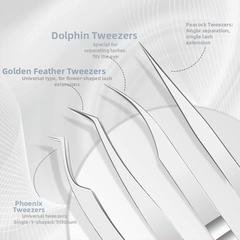 Graftuojančios blakstienų pincetės, nerūdijantis plienas, anti statinės