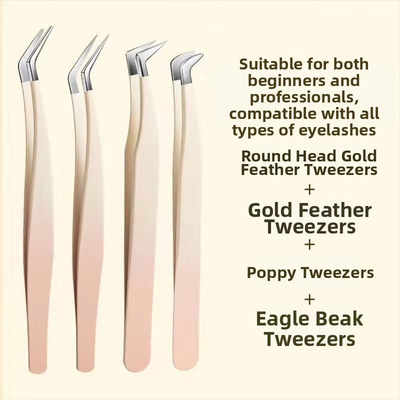 Blakstienų žnyplutės ir įrankių rinkinys blakstienų priauginimui, aukšta tikslumas, nerūdijantis plienas, Six Six Beauty